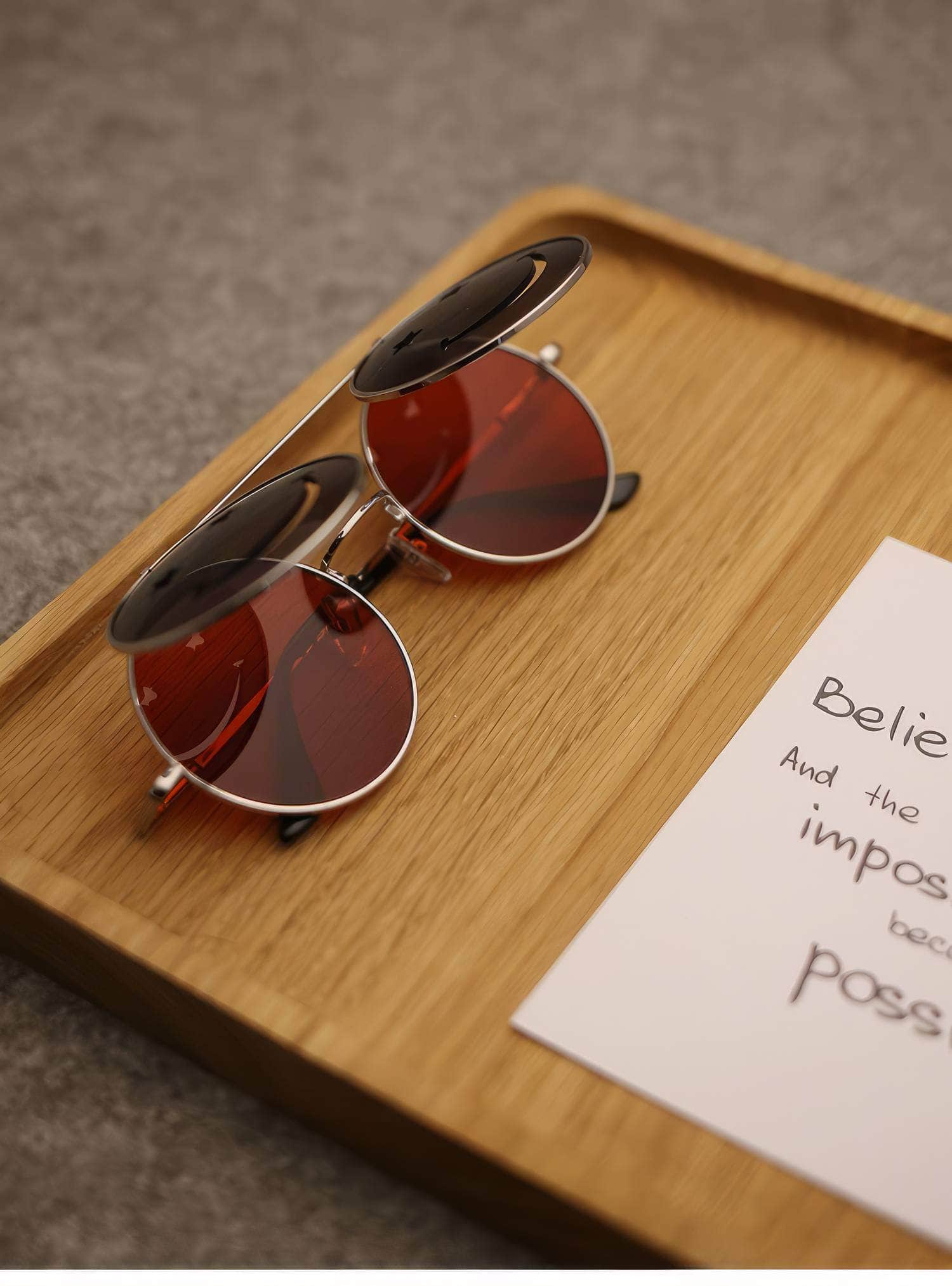 Round Flip Sunglasses
