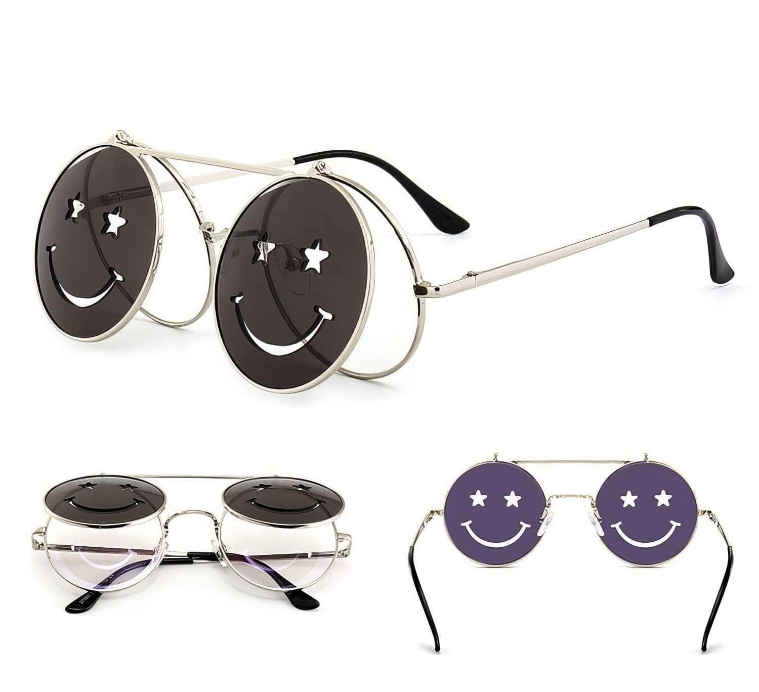 Round Flip Sunglasses