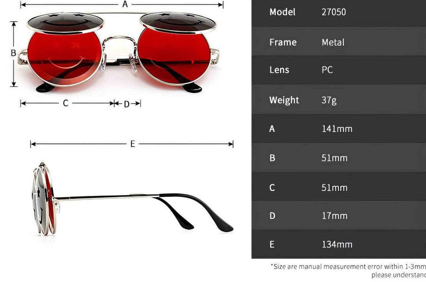 Round Flip Sunglasses