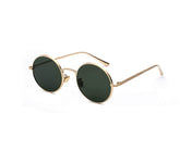 Round Lens Sunglasses Green/Gold / Resin
