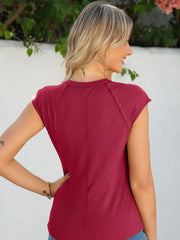 Round Neck Cap Sleeve T-Shirt