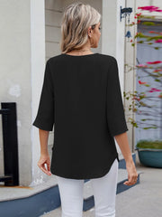 Round Neck Half Sleeve Blouse