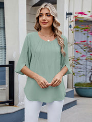 Round Neck Half Sleeve Blouse