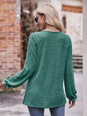 Round Neck Long Sleeve Casual T-Shirt