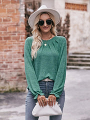 Round Neck Long Sleeve Casual T-Shirt