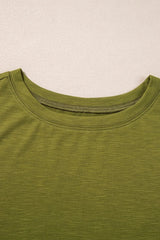 Round Neck Mesh Long Sleeve T-Shirt