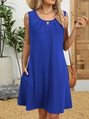 Round Neck Sleeveless Dress