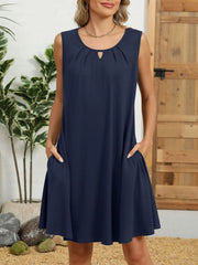 Round Neck Sleeveless Dress