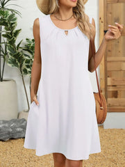 Round Neck Sleeveless Dress