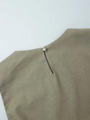 Round Neck Sleeveless Top and Skirt Set