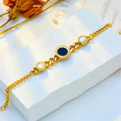 Round Roman Numerals Charm Bracelet B891