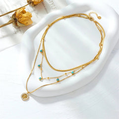 Round Tree Trendy Pendant 3in1 Necklace N2268