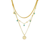 Round Tree Trendy Pendant 3in1 Necklace N2268