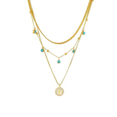 Round Tree Trendy Pendant 3in1 Necklace N2268