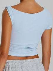 Ruched Side Crop T-Shirt