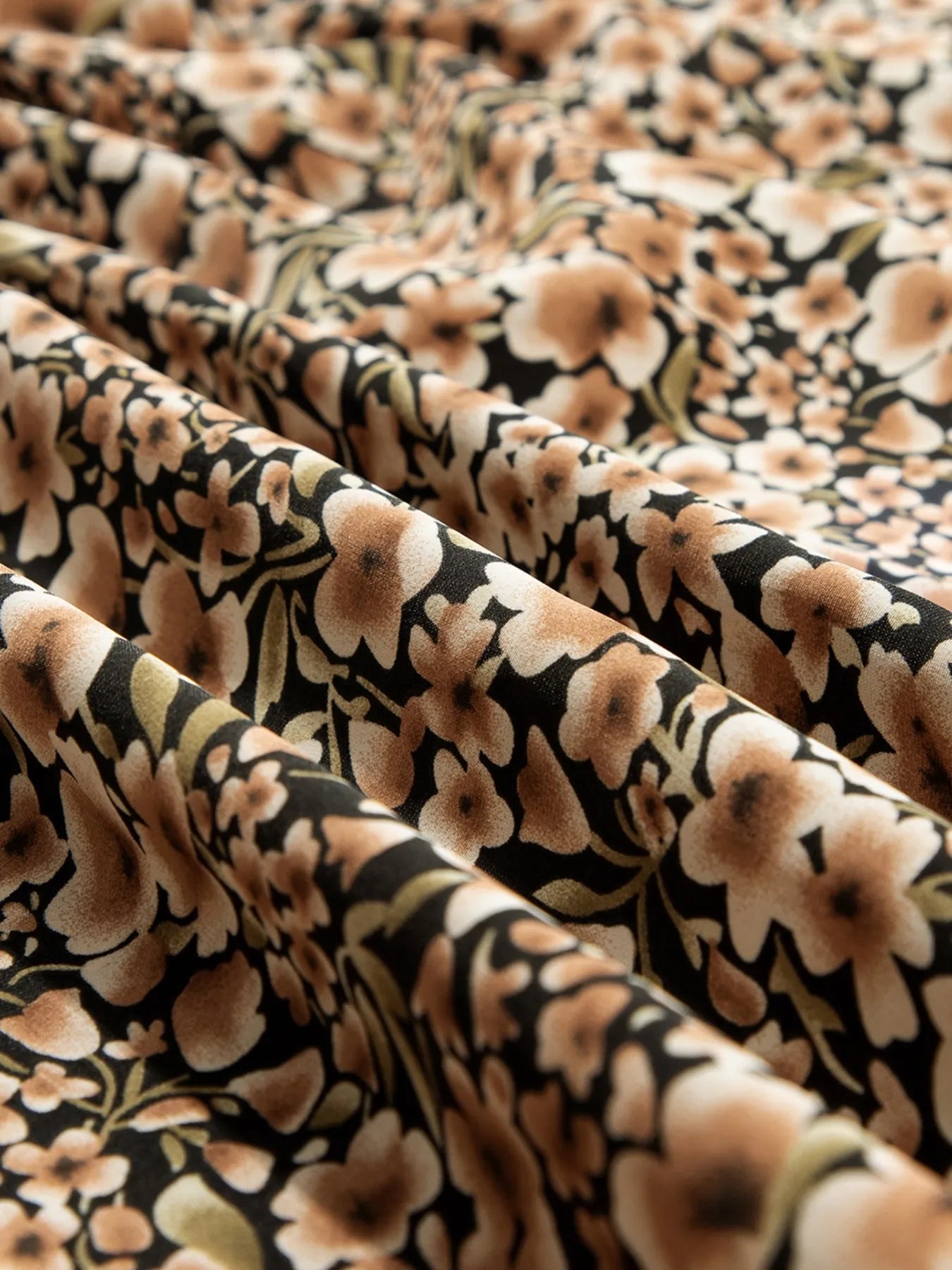 Ruffle Sleeve Notched Blouse