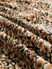 Ruffle Sleeve Notched Blouse