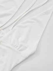 Ruffled Hem Halter Neck Mini Dress