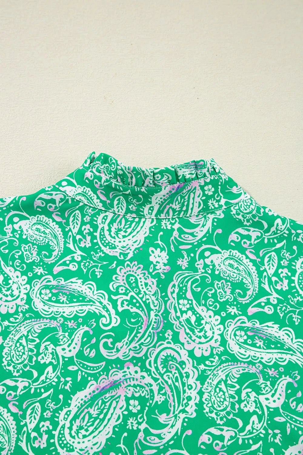 Ruffled Hem Long Sleeve Shirt Dress