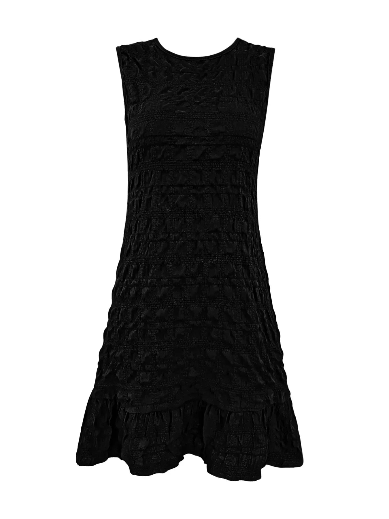 Ruffled Hem Sleeveless Mini Dress