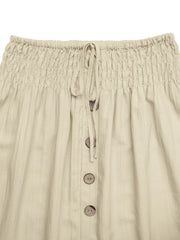 Ruffled Hem Slit Skirt