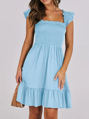 Ruffled Hem Smocked Cami Dress