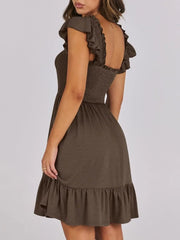 Ruffled Hem Smocked Cami Dress