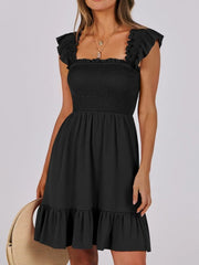 Ruffled Hem Smocked Cami Dress