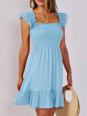 Ruffled Hem Smocked Cami Dress