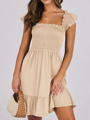Ruffled Hem Smocked Cami Dress