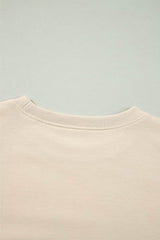 Ruffled Round Neck Long Sleeve Blouse