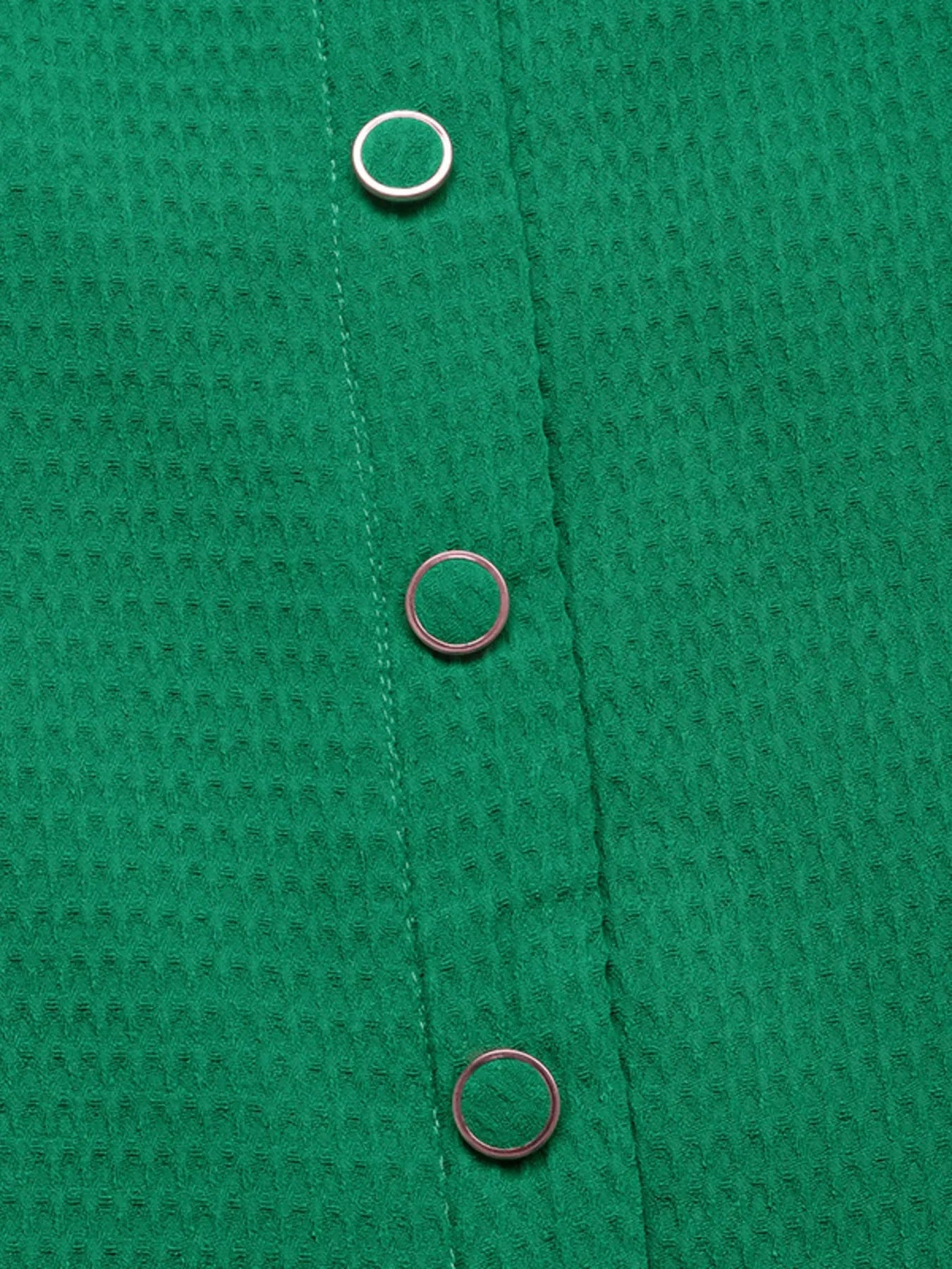 Ruffled Round Neck Long Sleeve Textured Blouse