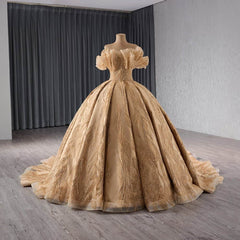 Ruffled Scalloped Sequin Detailed Ball Dress - Y7Z8A