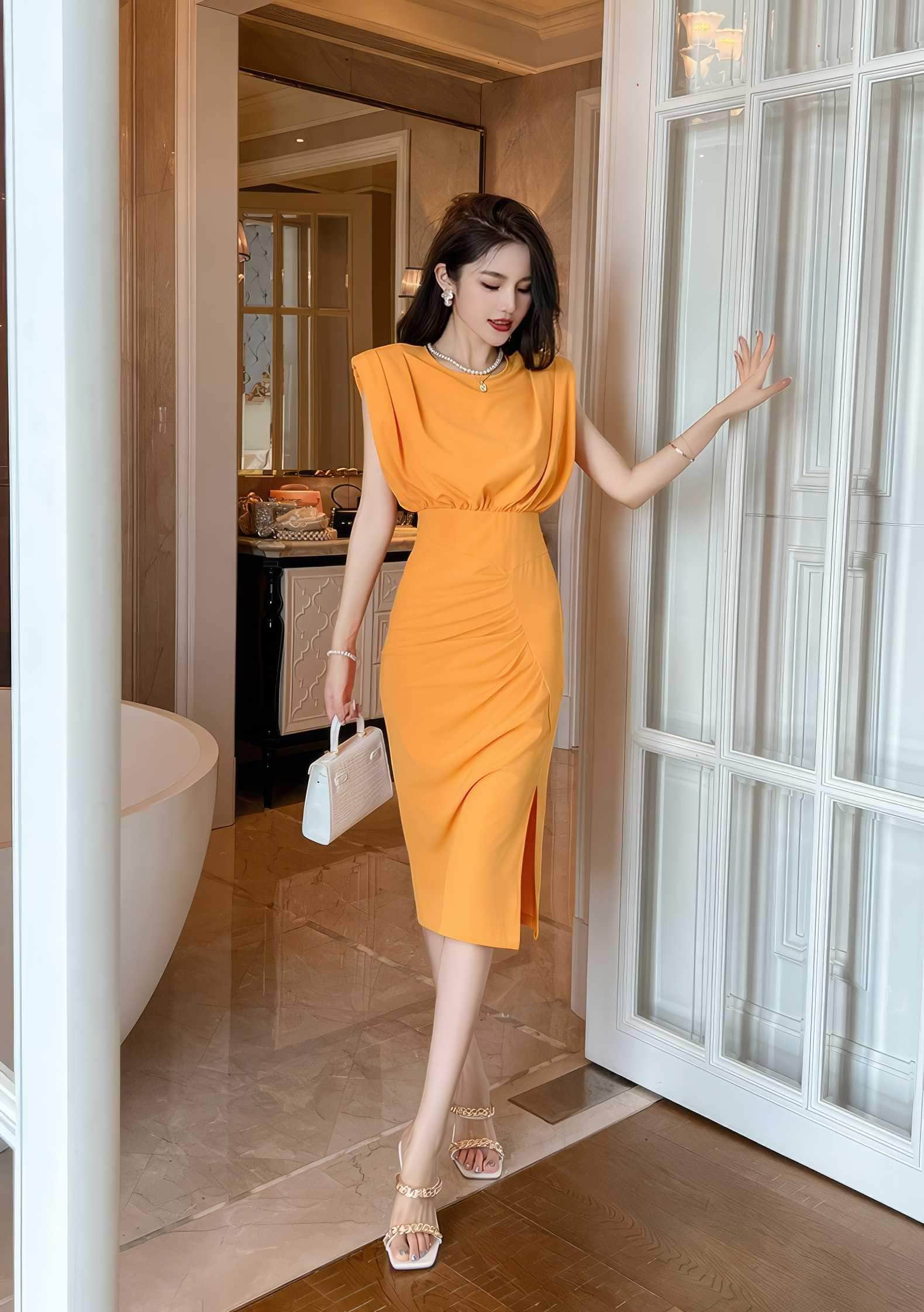 Ruffled Sleeveless Asymmetrical Hem Dress