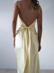 Satin Backless Cami Dress