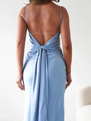 Satin Backless Cami Dress