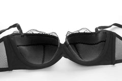 Satin Lace Embroidered Mesh Bra Panty Sets