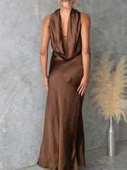 Satin Tube Maxi Dress