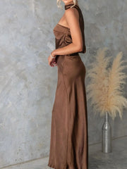 Satin Tube Maxi Dress