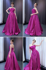 Scalloped Pleated Tube Satin Ball Dress - XRJ102
