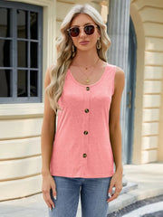 Scoop Neck Casual Tank Top