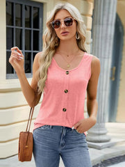 Scoop Neck Casual Tank Top