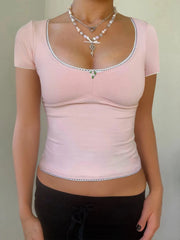 Scoop Neck Short Sleeve T-Shirt