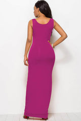 Scoop Neck Wide Strap Maxi Dress
