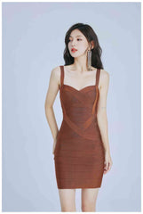 Sculpting Spaghetti Strap Bandage Bodycon Dress