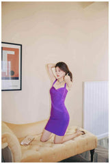 Sculpting Spaghetti Strap Bandage Bodycon Dress