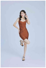 Sculpting Spaghetti Strap Bandage Bodycon Dress