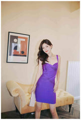 Sculpting Spaghetti Strap Bandage Bodycon Dress