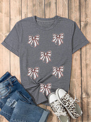 Sequin Bow Short Sleeve Tee