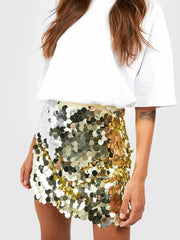 Sequin Mini Skirt Gold / S